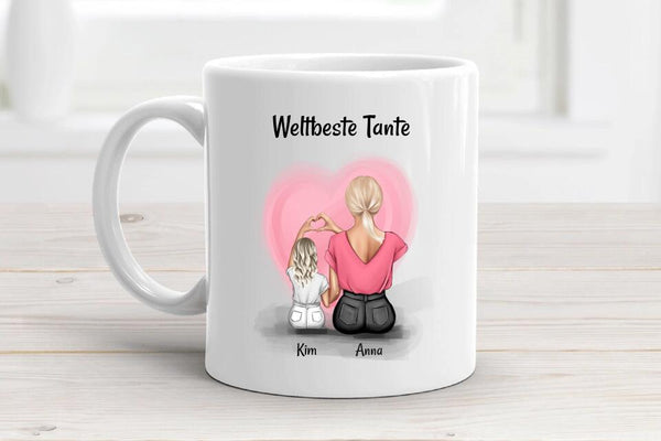 Tante Nichte Tasse personalisiert - Cantty