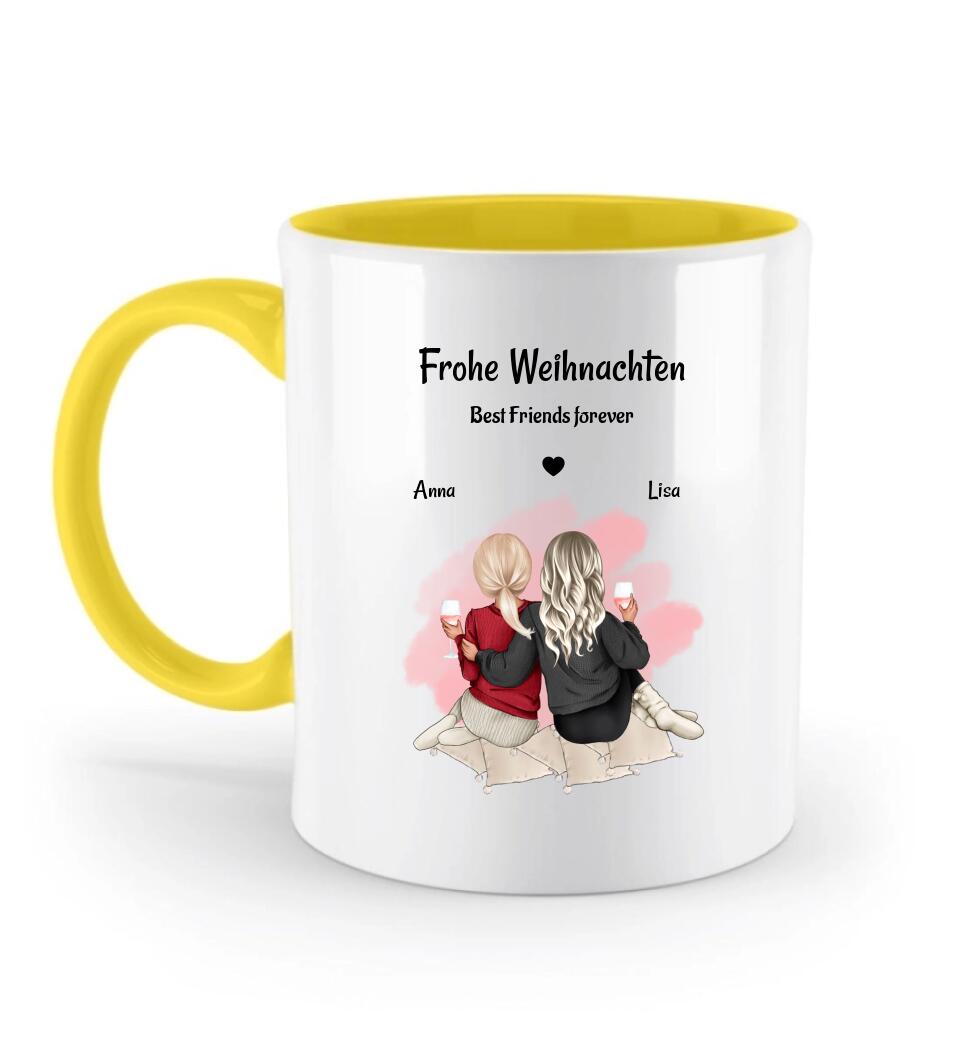 Personalisierte Freundinnen-Tasse – Selbst Gestalten Mit Name & Frisur, 330 Ml, Spülmaschinengeeignet
