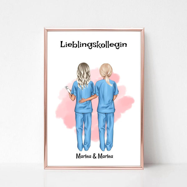 Weihnachtsgeschenk Krankenschwester & Altenpflegerin Bild personalisiert - Cantty
