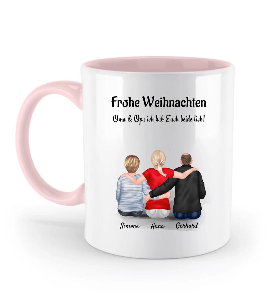 Weihnachtsgeschenk Tasse Opa & Oma von Enkelin - Cantty
