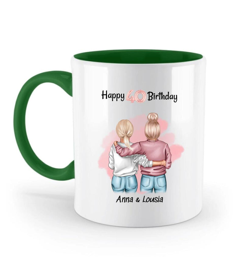 40 Geburtstag Geschenk Tasse für beste Freundin & Schwester