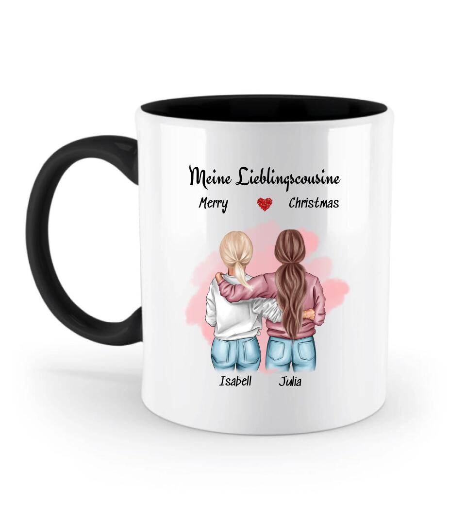 Geschenk Tasse für Cousine zu Weihanchten bedrucken - Cantty