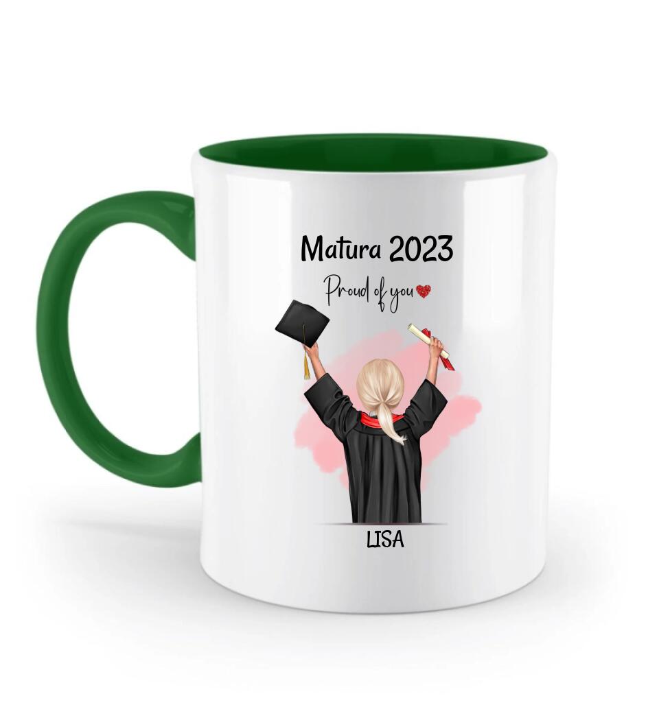 Matura Abschluss Tasse für Mädchen personalisiert - Cantty