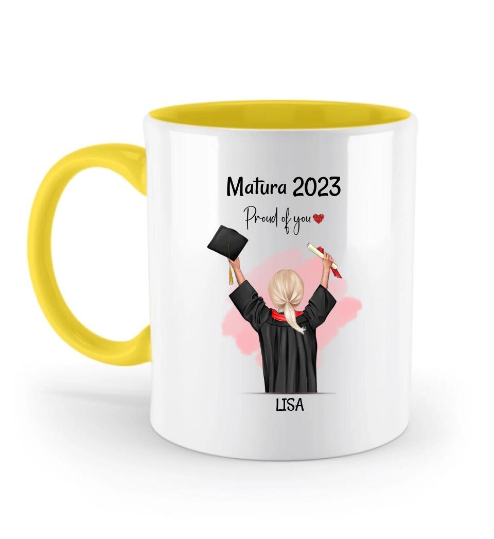 Matura Abschluss Tasse für Mädchen personalisiert - Cantty