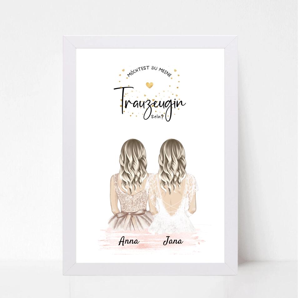 Trauzeugin Fragen Bild Geschenk personalisiert