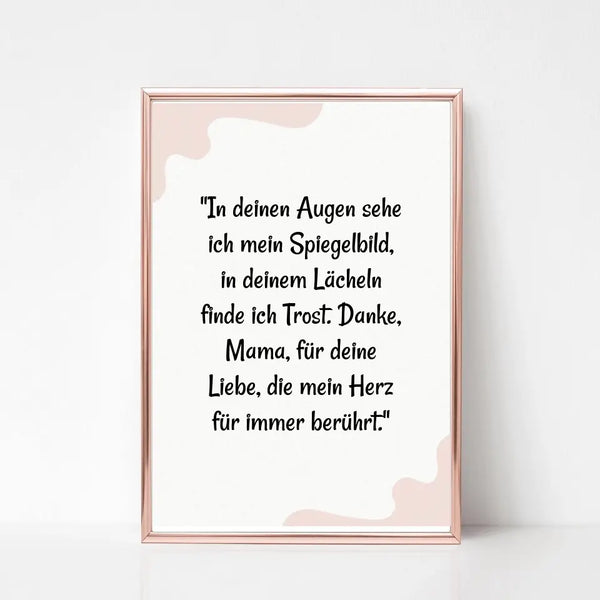 Mama Danke Spruch Poster personalisiert - Cantty