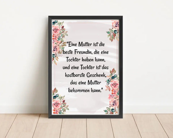 Poster mit Spruch für Mutter und Tochter - Cantty
