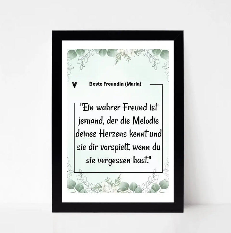 Definition beste Freundin Poster mit Spruch personalisiert - Cantty