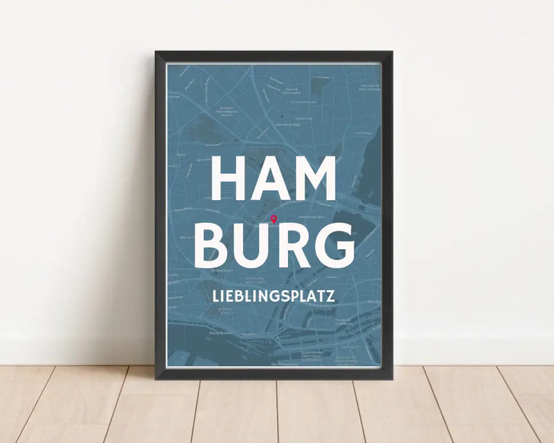 Lieblingsplatz Koordinaten Straßenkarte Poster personalisiert - Cantty
