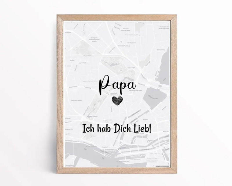 Papa Kartenposter Geschenk personalisiert - Cantty