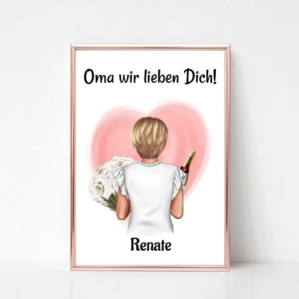 Oma Muttertag Poster Geschenk - Cantty