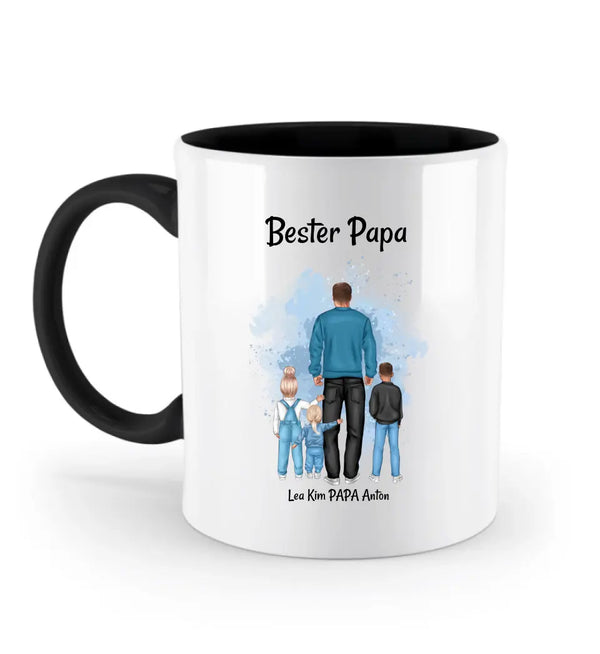 Papa Kinder Vatertagsgeschenk Tasse personalisiert