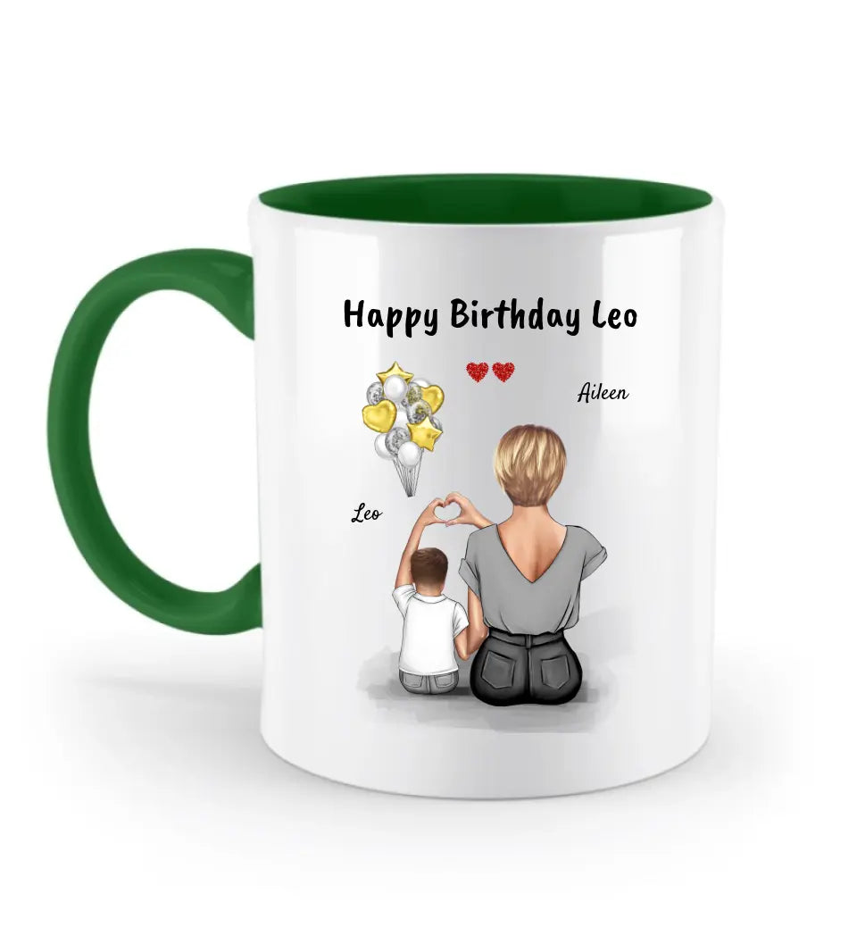 Mutter kleiner Sohn Tasse Geschenk personalisiert - Cantty