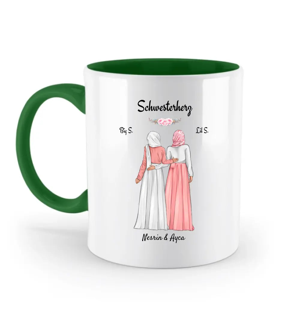 Schwester Tasse mit Kopftuch Hidschäb Burqa Kleidung - Cantty