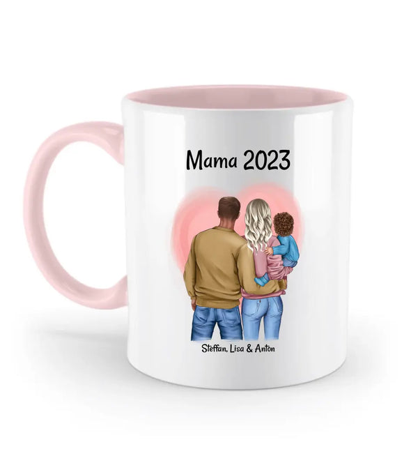 1. Muttertag Tasse Geschenk mit Familie Bild personalisiert