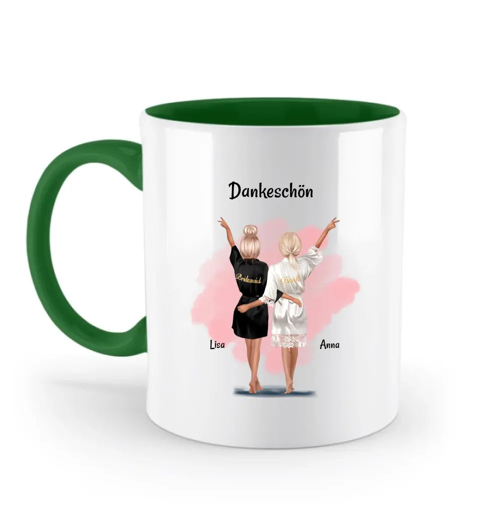 Danke Tasse Brautjungfer personalisiert - Cantty