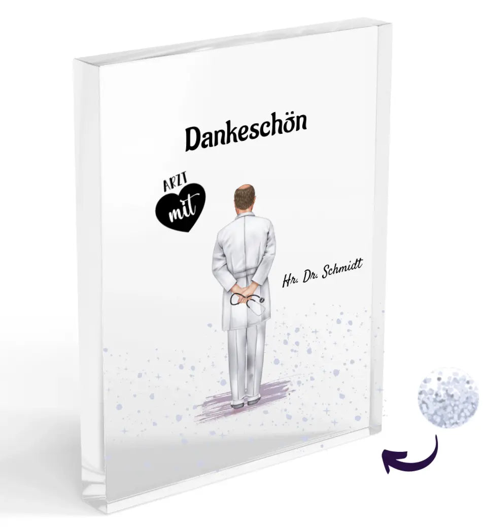Doktor Danke Geschenk Acrylglas personalisiert