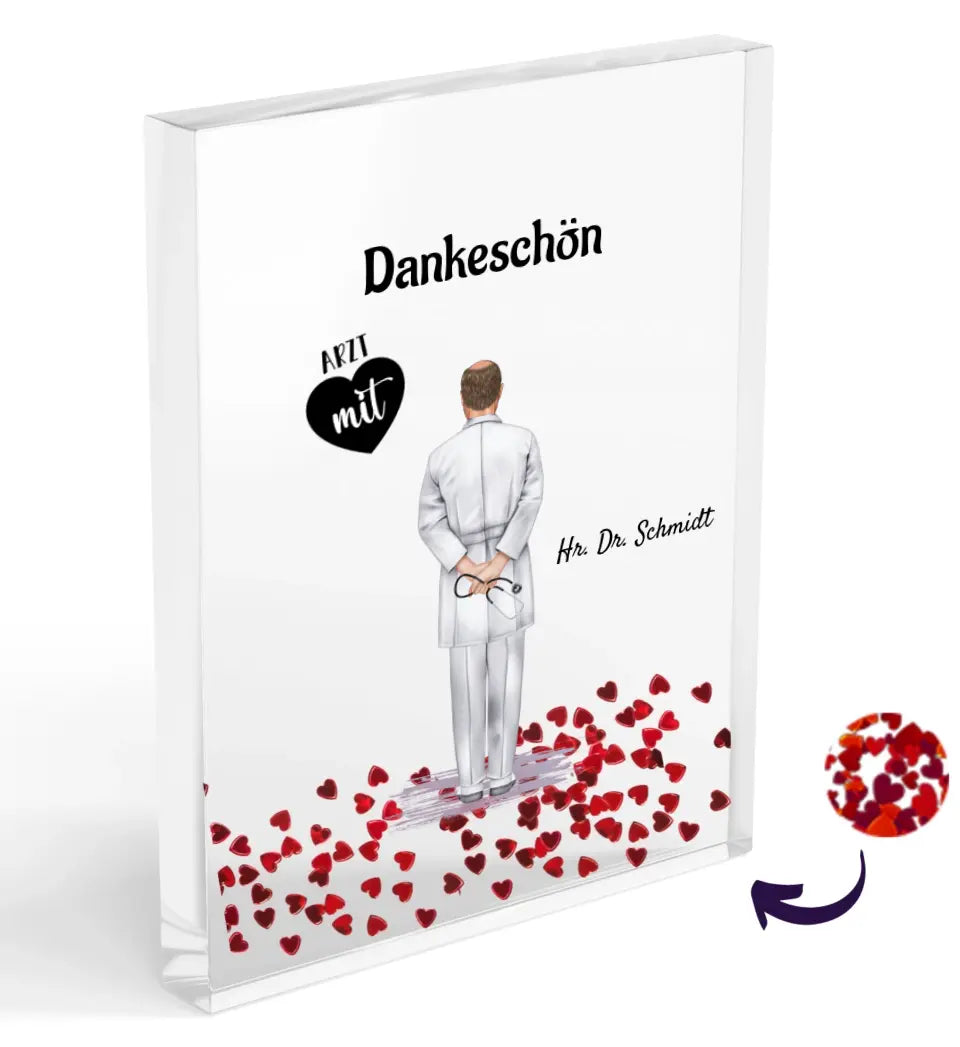 Doktor Danke Geschenk Acrylglas personalisiert