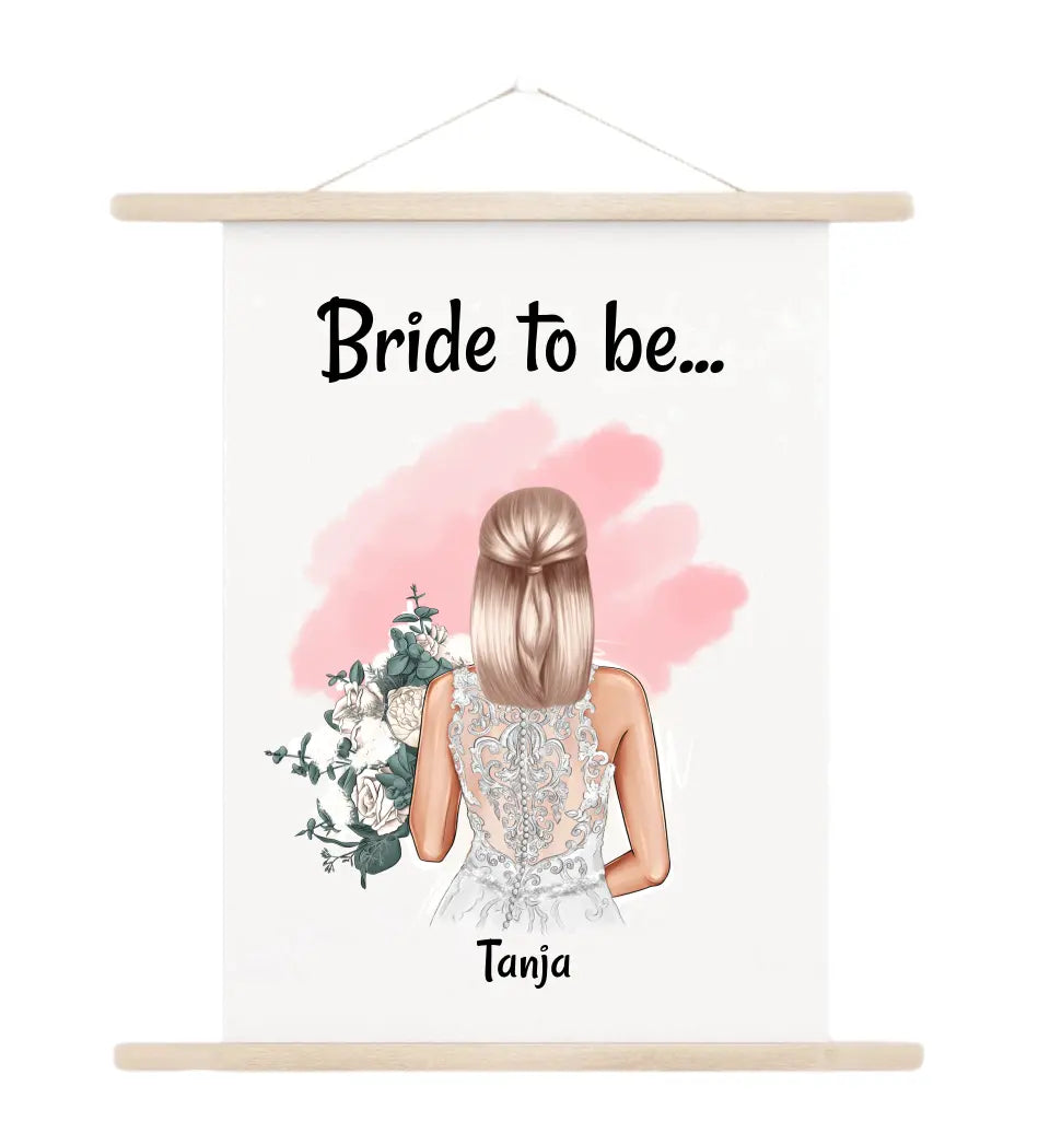 Geschenk Braut Leinwandbild personalisiert