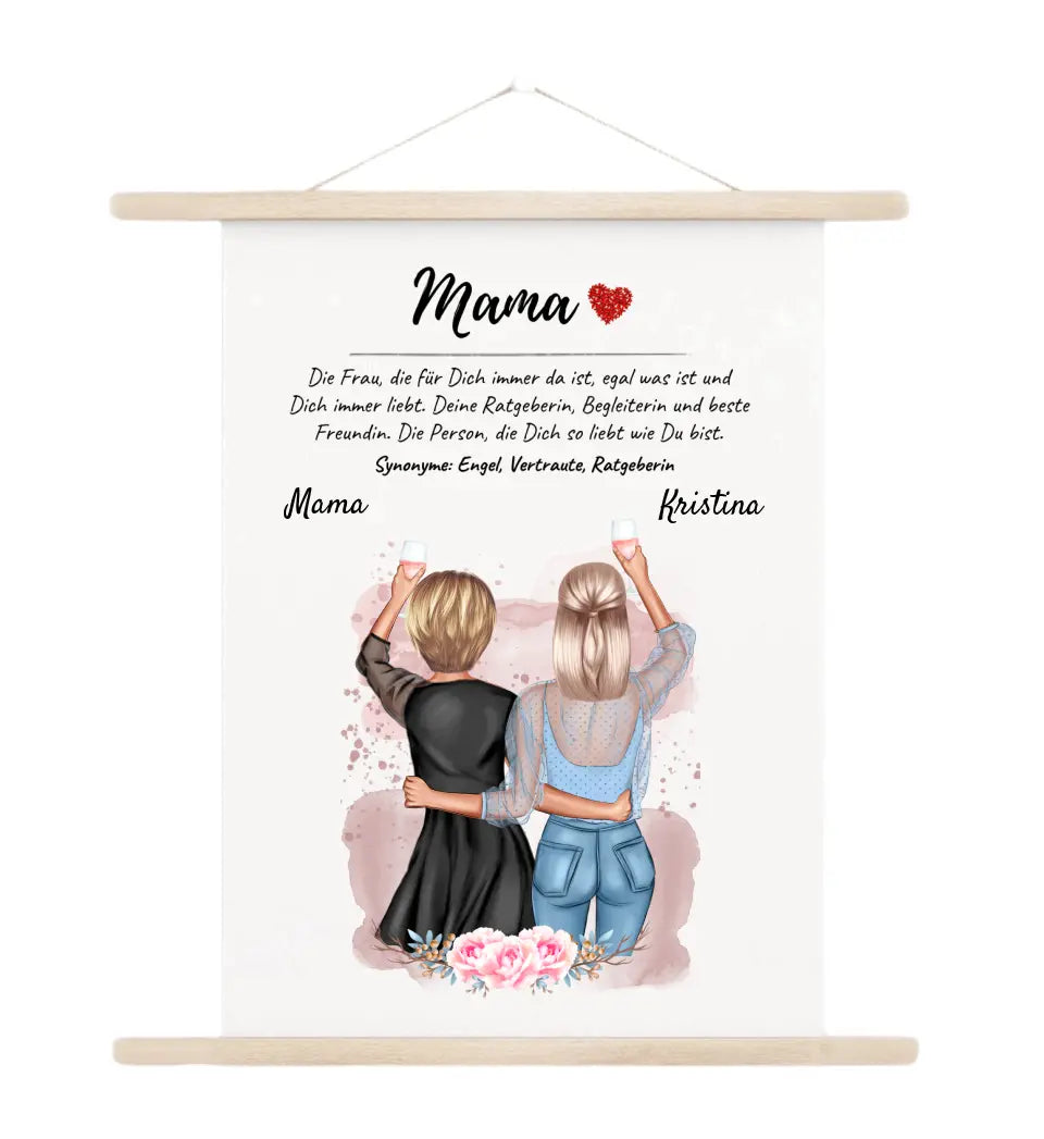 Leinwandbild Mutter Tochter personalisiertes Geschenk