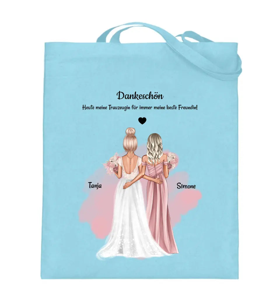 Trauzeugin Danke Jutebeutel Geschenk personalisiert