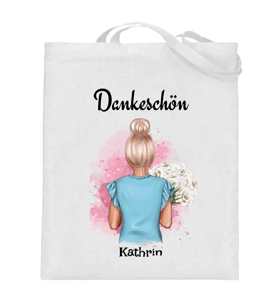 Erzieherin Jutebeutel Tasche Danke Geschenk personalisiert