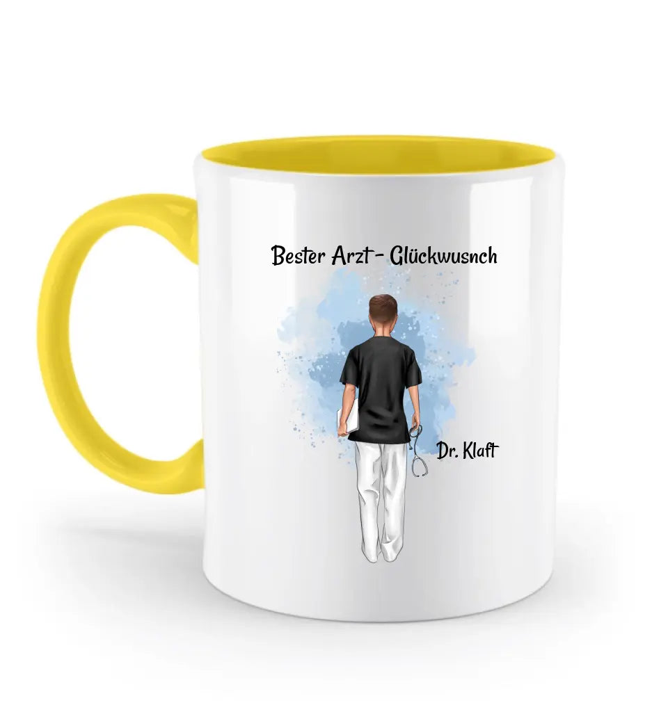 Arzt Mann Doktortitel Promotion Abschluss Tasse