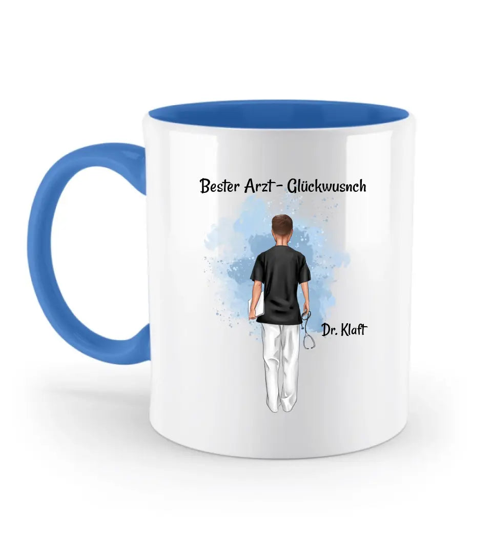 Arzt Mann Doktortitel Promotion Abschluss Tasse