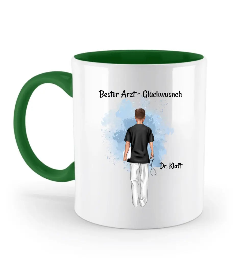 Arzt Mann Doktortitel Promotion Abschluss Tasse