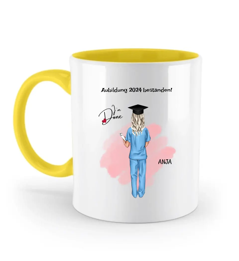 Pflegekraft Examen bestanden Abschluss Tasse Geschenk personalisiert