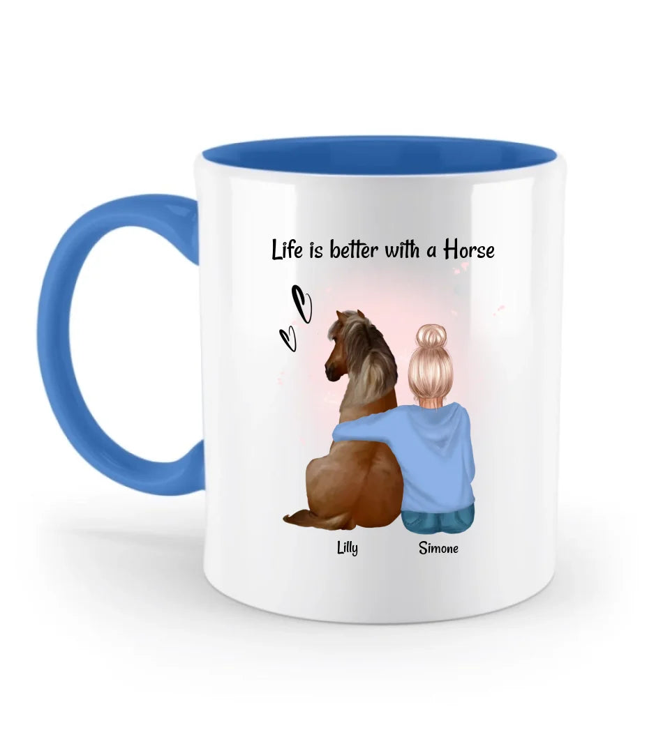 Mädchen Pferd Tasse Pferdebesitzerin Geschenk personalisiert