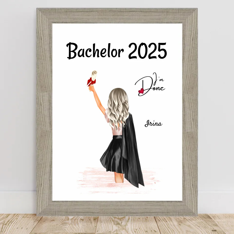 Poster mit Rahmen Beige 2
