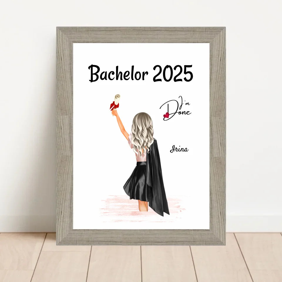 Poster mit Rahmen Beige 1