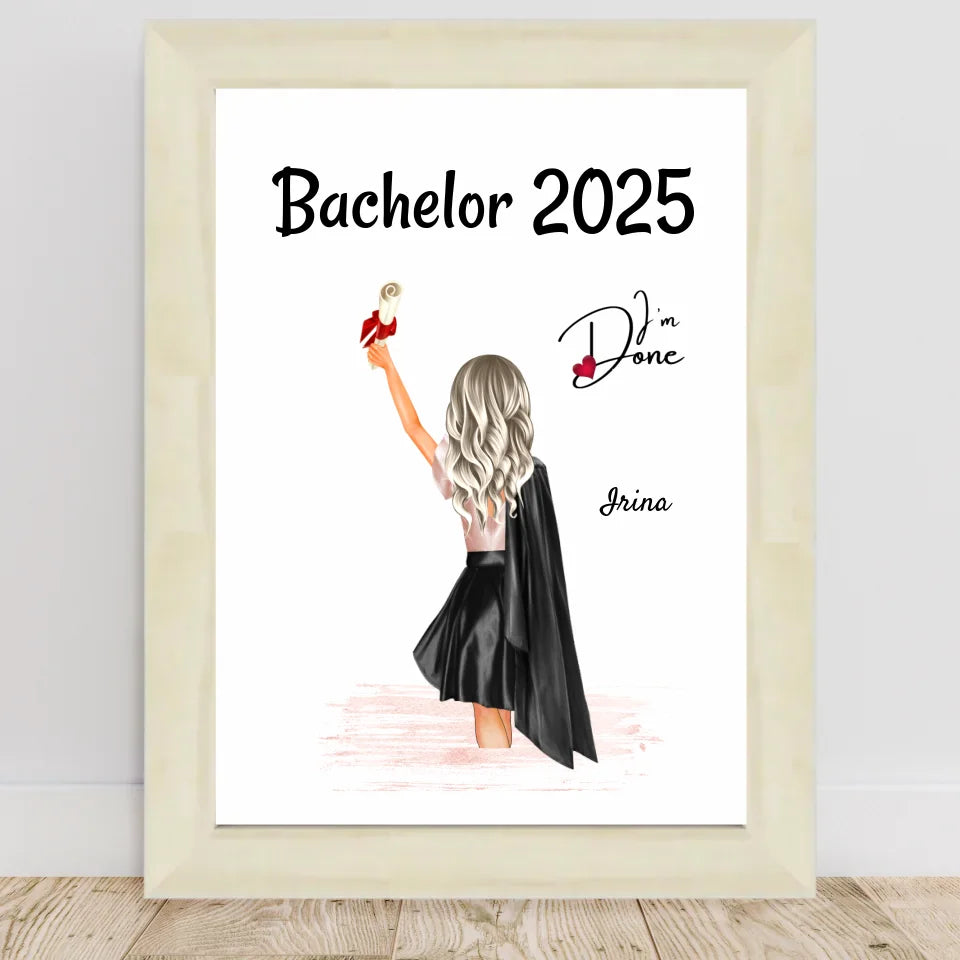 Poster mit Rahmen Hellholz 1