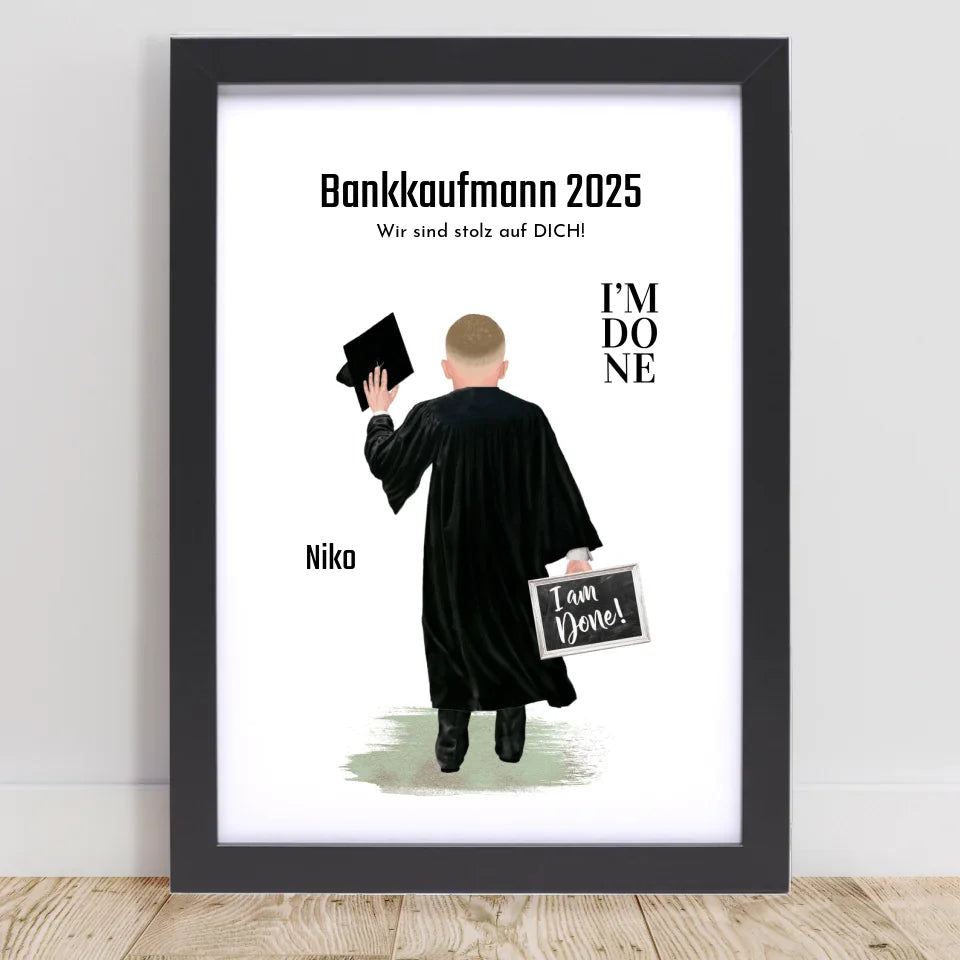 Poster mit Rahmen Schwarz 1