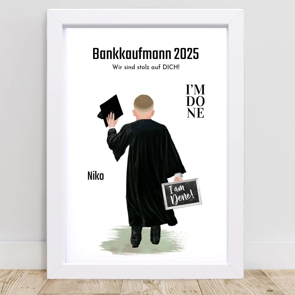 Poster mit Rahmen Weiß 2