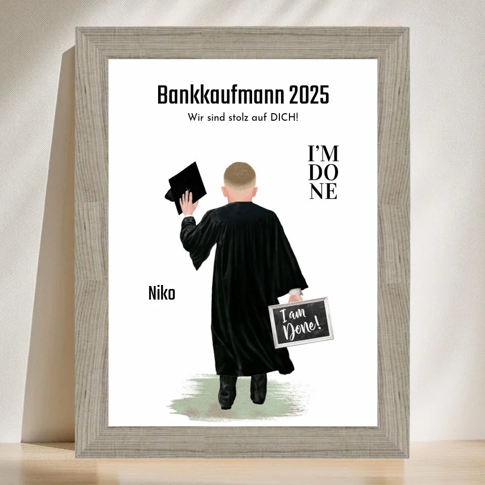 Poster mit Rahmen Beige 3