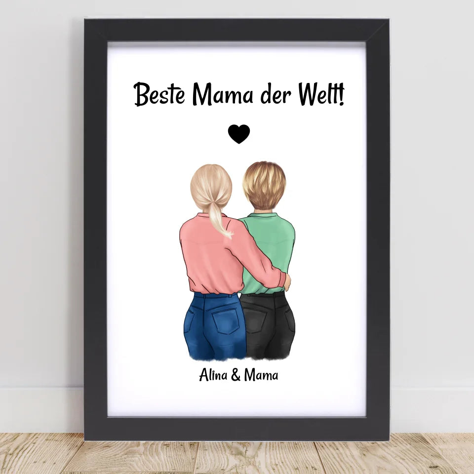 Poster mit Rahmen Schwarz 1