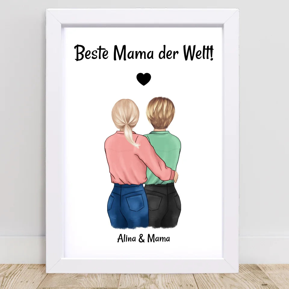 Poster mit Rahmen Weiß 2