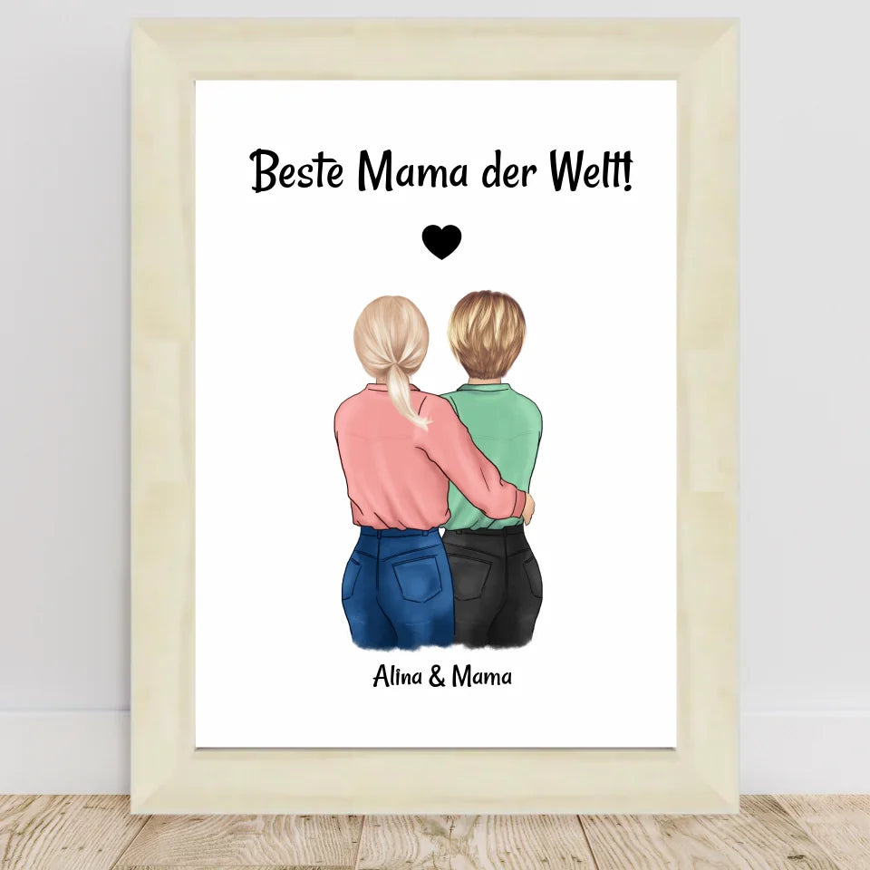 Poster mit Rahmen Hellholz 1