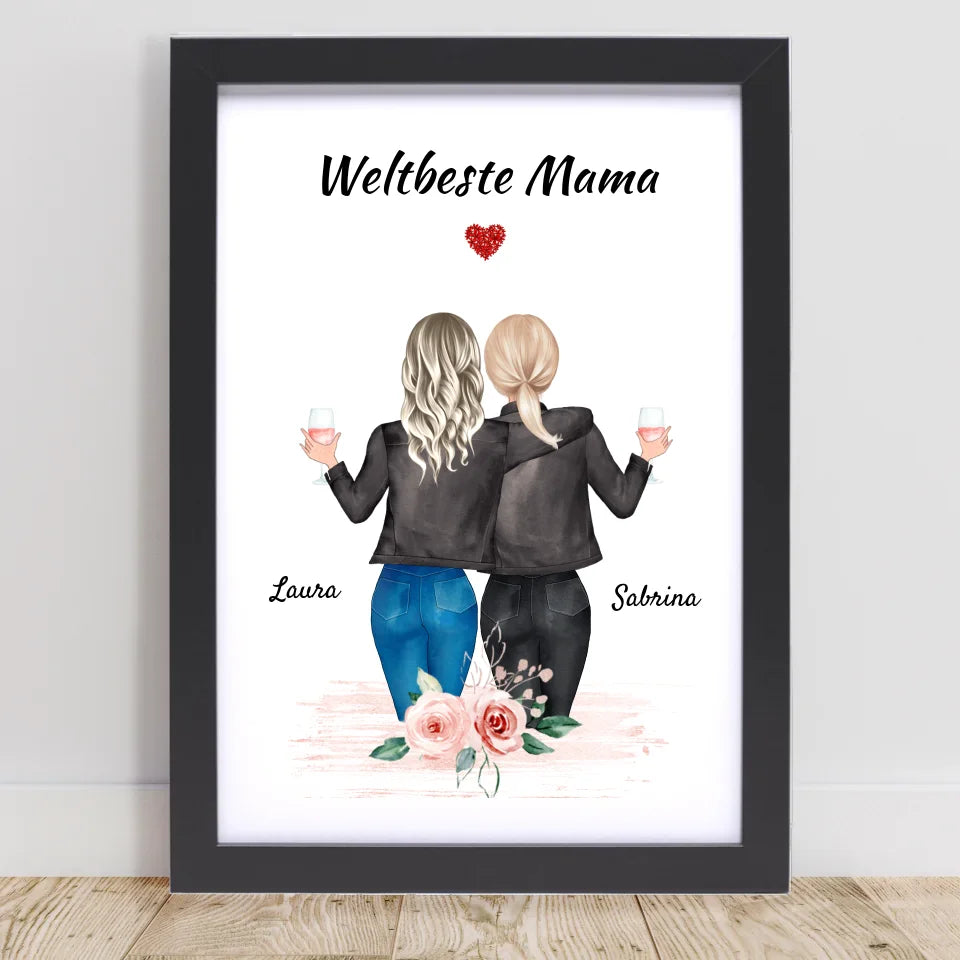 Poster mit Rahmen Schwarz 1