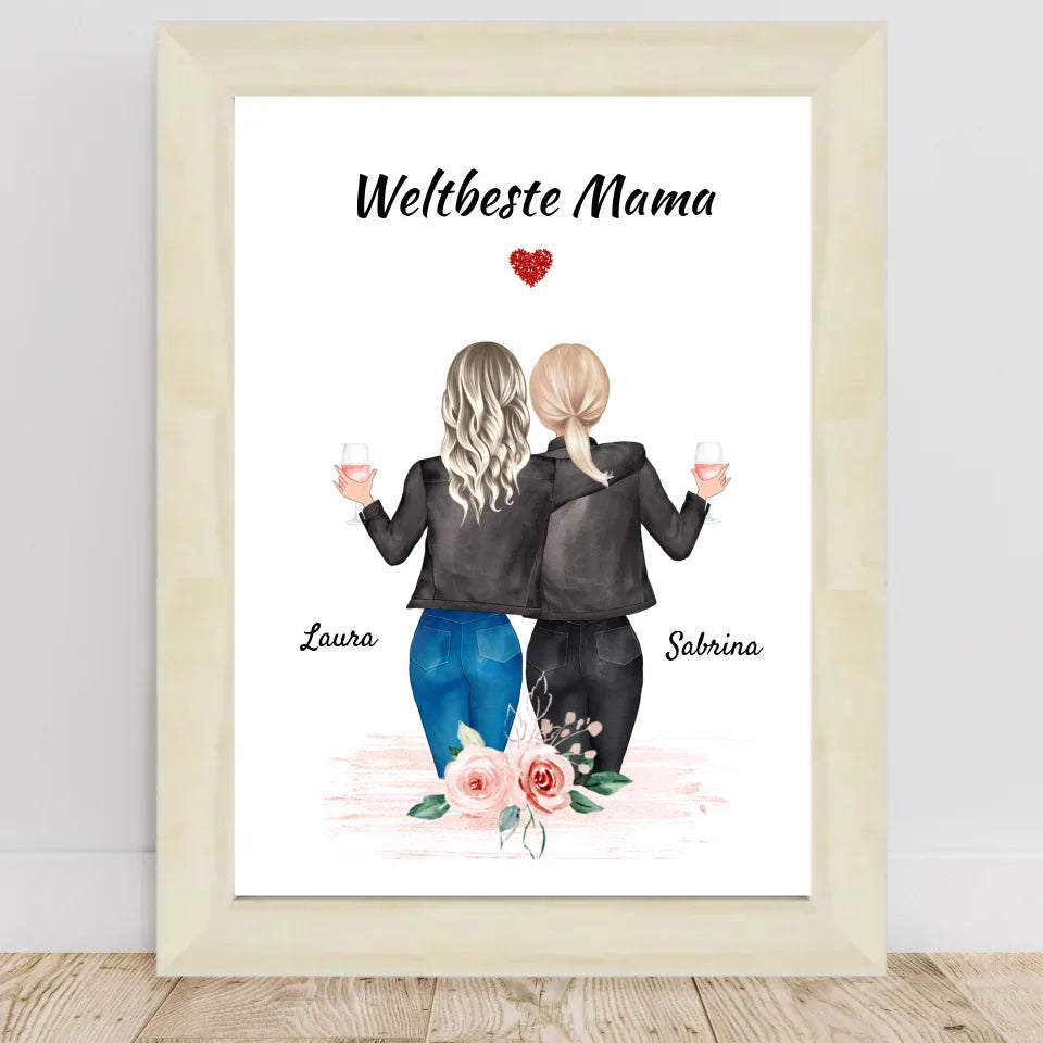 Poster mit Rahmen Hellholz 1