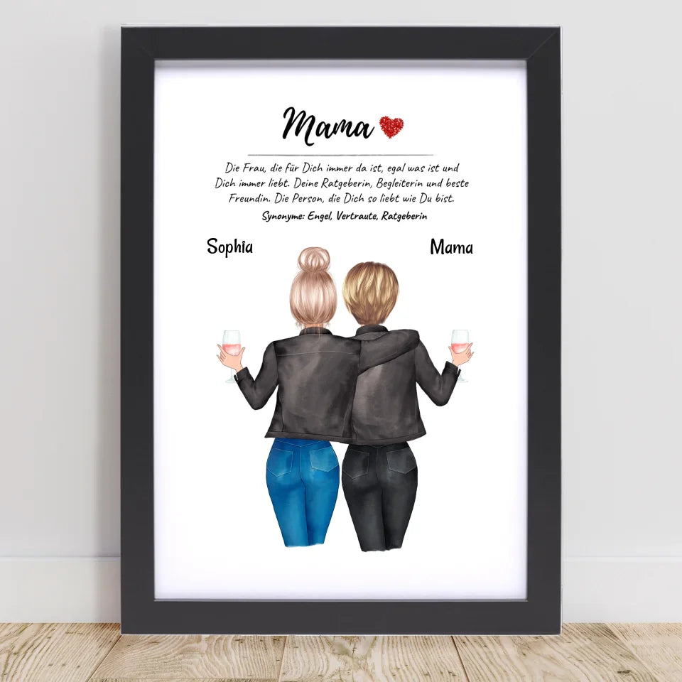 Poster mit Rahmen Schwarz 1