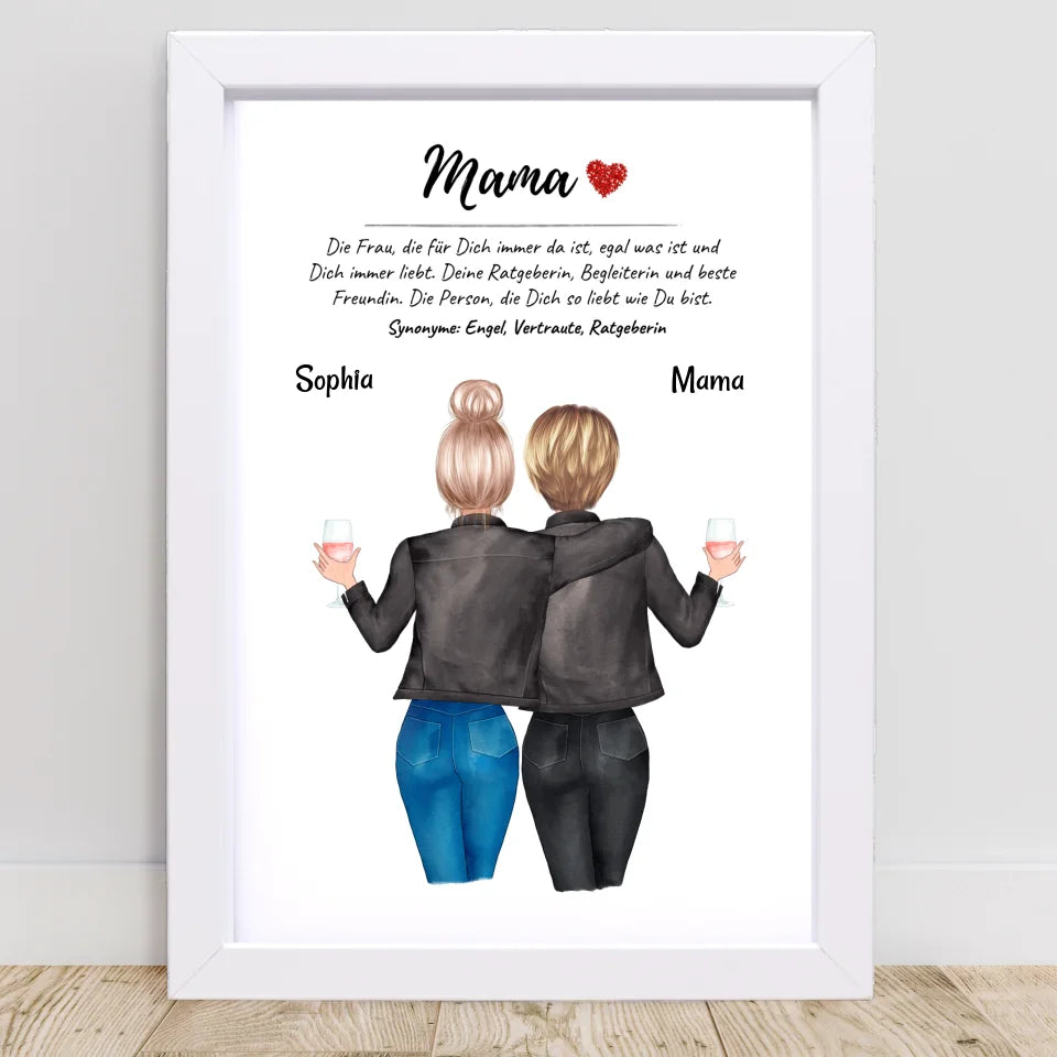Poster mit Rahmen Weiß 2