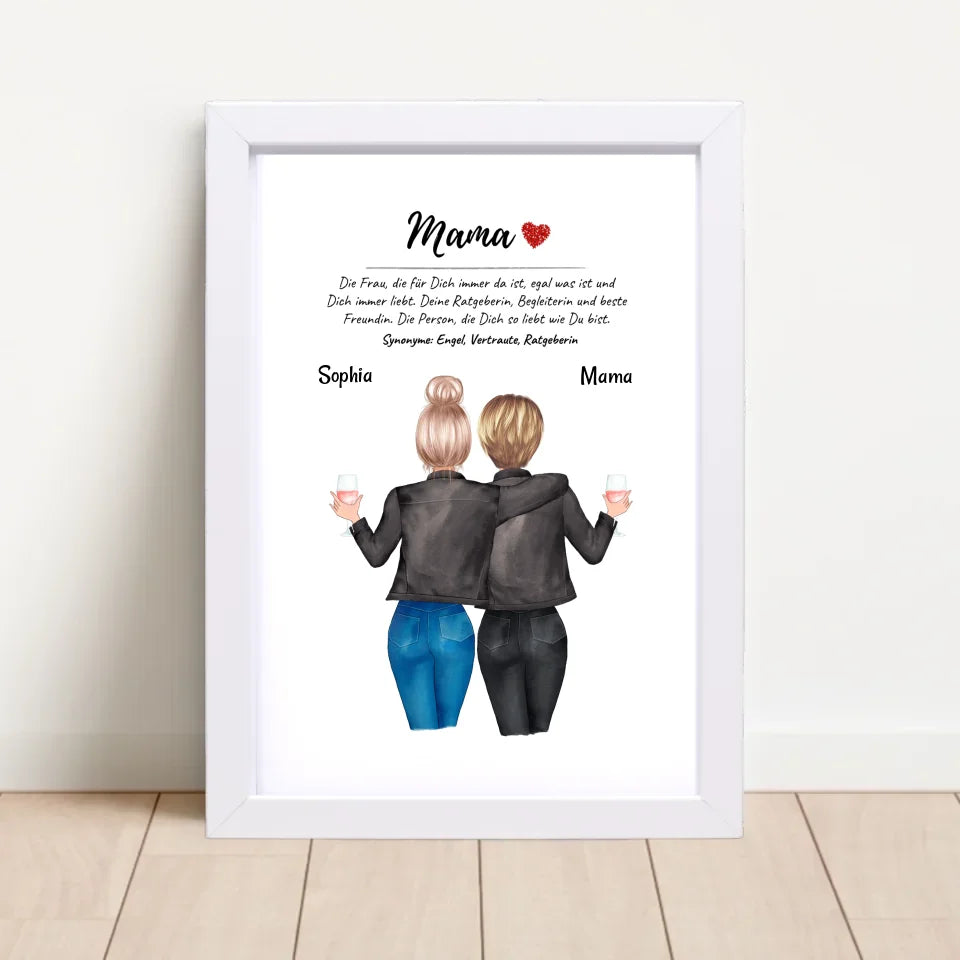Poster mit Rahmen Weiß