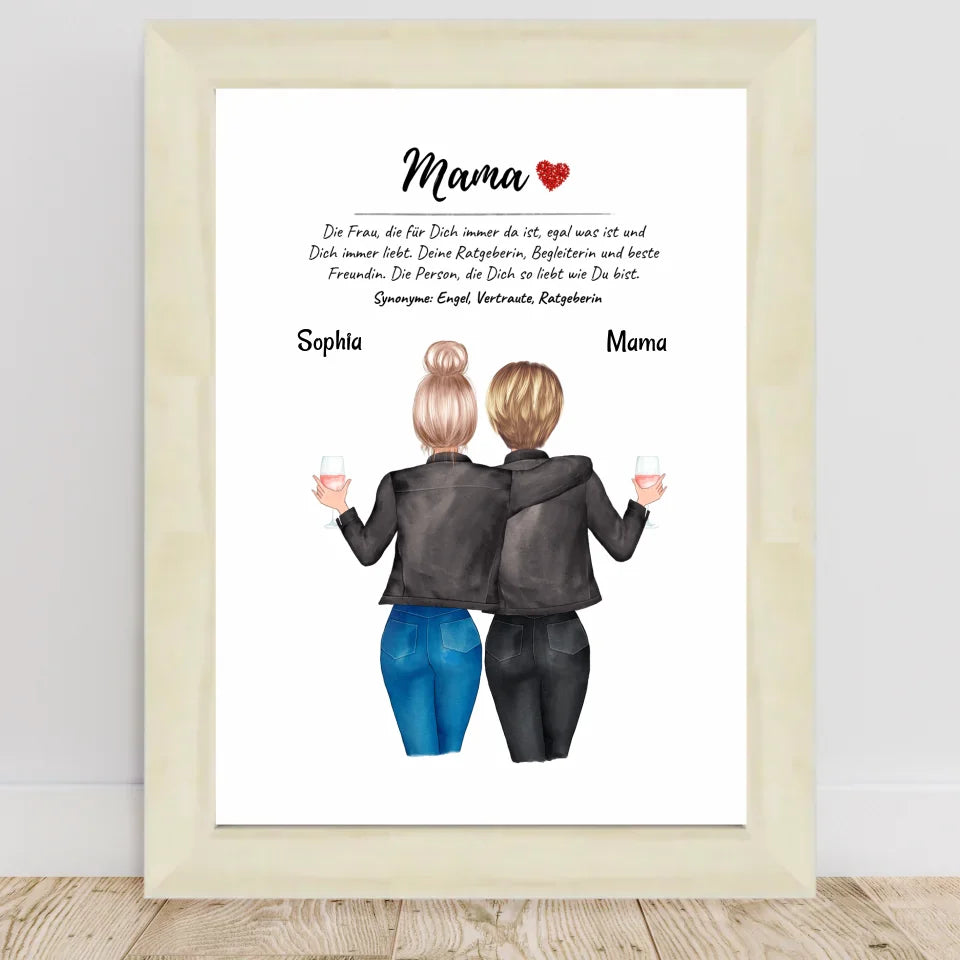 Poster mit Rahmen Hellholz 1