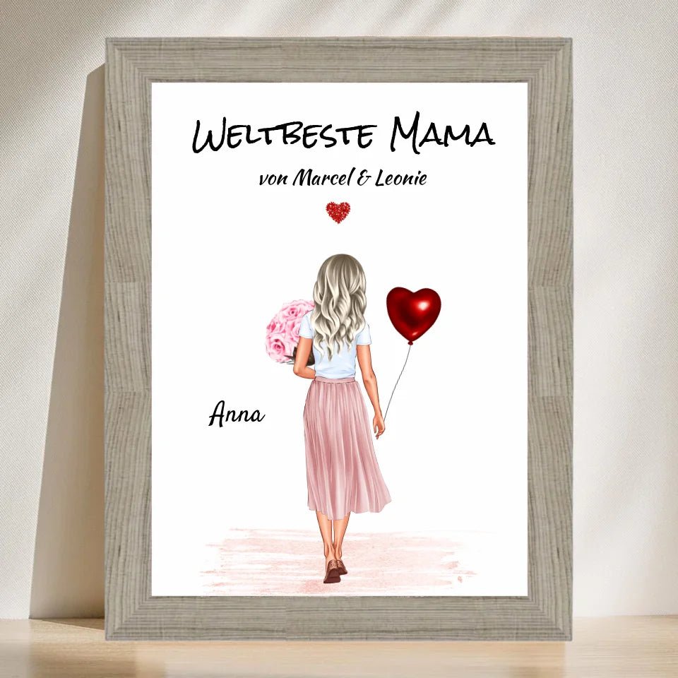 Mutter Bild & Poster Geschenk personalisiert - Cantty