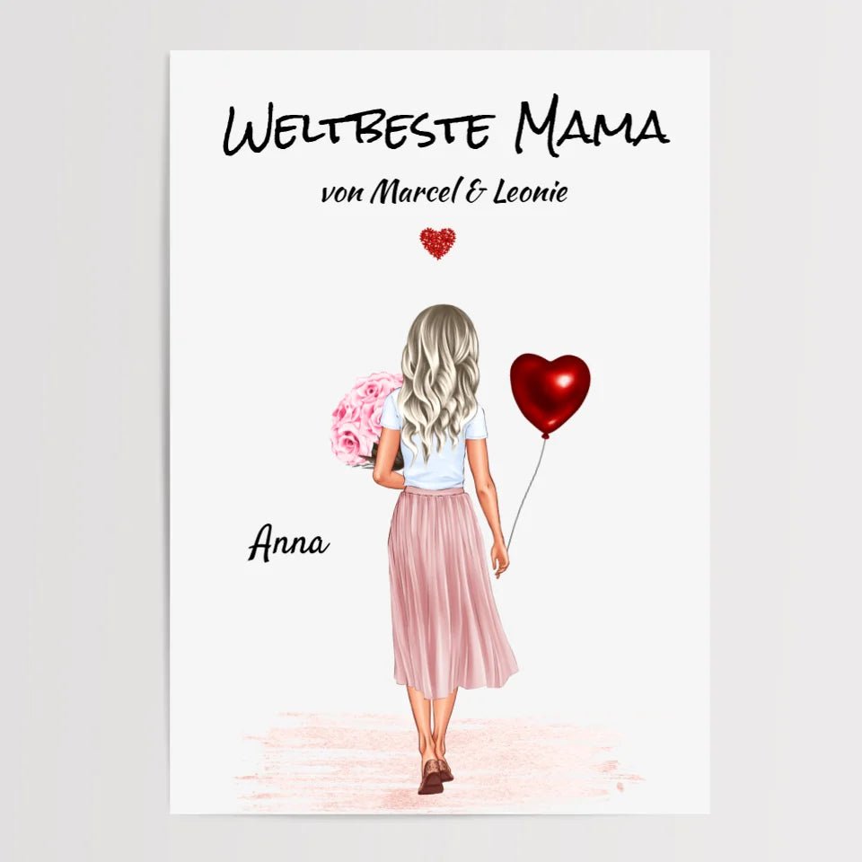 Mutter Bild & Poster Geschenk personalisiert - Cantty