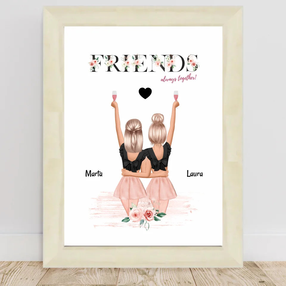 Poster mit Rahmen Hellholz 1
