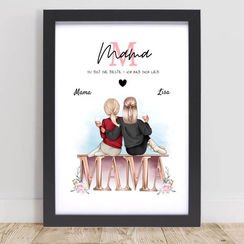 Poster mit Rahmen Schwarz 1